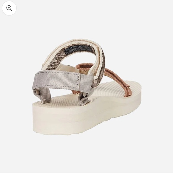 Teva Teva Midform Universal Karina Swan Metallic Multi Cream Size 8 Velcrow - Picture 5 of 15